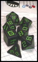 Dice : Dice - Dice Sets - Legendary Pants Black with Grean Numerals - Dark Ages